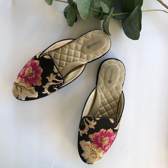 Birdies Shoes - BIRDIES | phoebe satin mule/slipper shoe